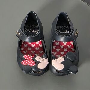 Mini Melissa Mickey and Minnie Kids Shoes Size 5